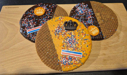 Afbeelding van oranje stroopwafels